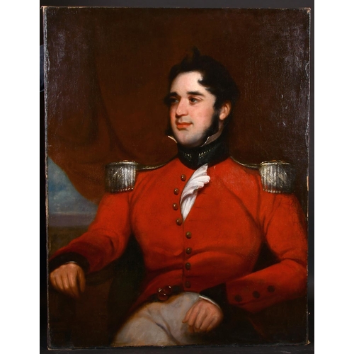 98 - Attributed to George Chinnery (1774-1852) British. A Half Length Portrait of an Indian Army Officer ... 