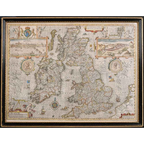 1 - John Speed (1552-1629) British. “The Kingdome of Great Britain”, Map, framed showing reverse, 15” x ... 