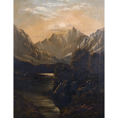 104 - Horace Belton (19th Century) British. A Mountainous River Landscape, Oil on Canvas, Signed and Dated... 