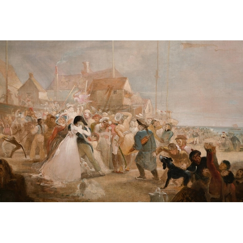 108 - Circle of Robert Smirke (1752-1845) British. A Packet Ship Returning Home to Deal Harbour (possibly)... 