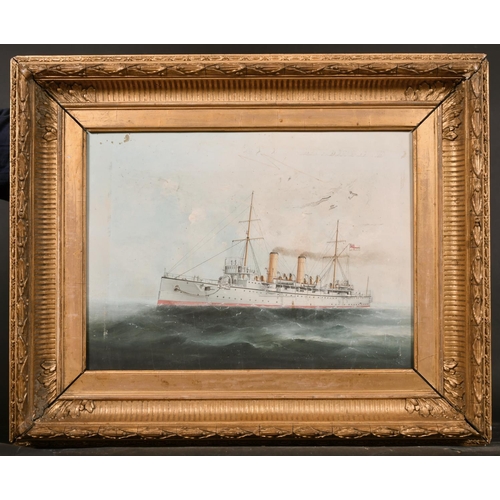 123 - 19th Century English School. A Steam and Sail Ship, Oil on Board, 11” x 15” (28 x 38cm)