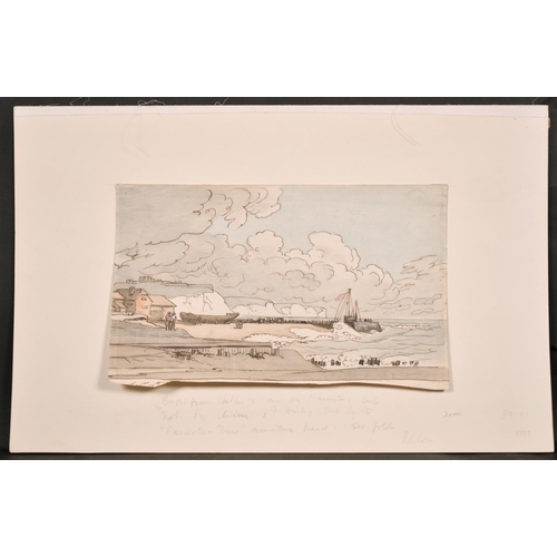 14 - ‘The Worthing Draughtsman’ (fl.1812-1832) British. A Beach Scene, with Figures on the Shore, Waterco... 