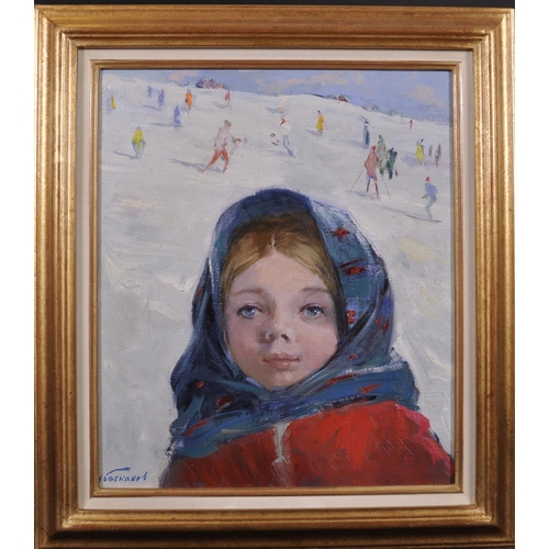 149 - Nikolai Nikolaevich Baskavov (1918-1993) Russian. A Winter Day, Oil on Canvas, Signed in Cyrillic, a... 