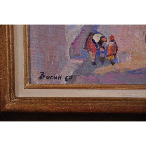 160 - Viktor Fedorovitch Vassine (1919-1997) Russian. “Old Gurzuf”, a Street Scene, Oil on Canvas, Signed ... 