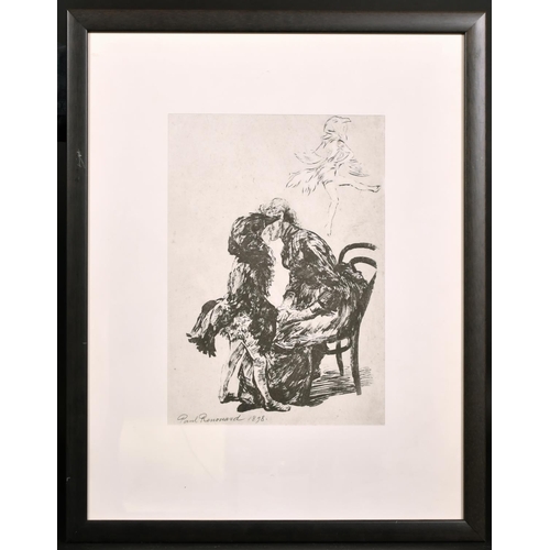 173 - Paul Renouard (1845-1924) French. “Personnages de Theatre” (1898), Lithograph, 12.5” x 9” (31.7 x 22... 