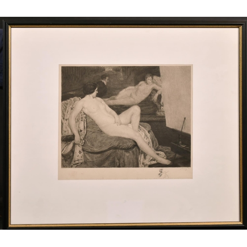 176 - Eugene Decisy (1866-1936) French after Louis-Francois Biloul (1874-1947) French. Reclining Nude with... 