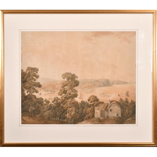 23 - Late 18th Century English School. A View of Teignmouth, Devon, Watercolour, 15” x 19.25” (38 x 48.8c... 