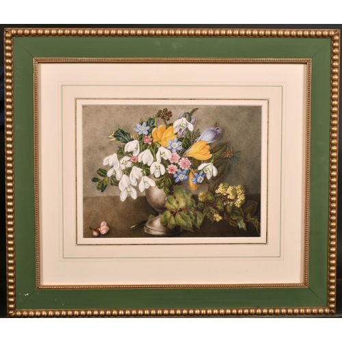 49 - 19th Century English School. Still Life of Flowers in an Urn, Watercolour, 8.5” x 11.5” (21.5 x 29cm... 