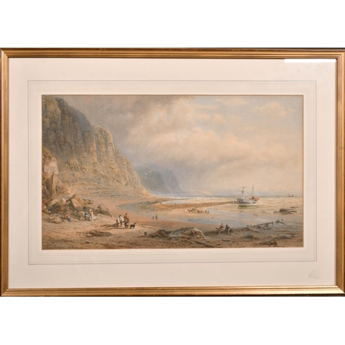 56 - Henry George Hine (1811-1895) British. “At Hastings”, Watercolour, Signed and Inscribed, 12.5” x 23”... 