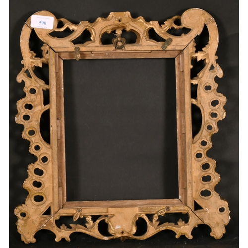 590 - Early 20th Century English School. A Carved Giltwood Florentine Style Frame, rebate 10” x 8” (25.4 x... 