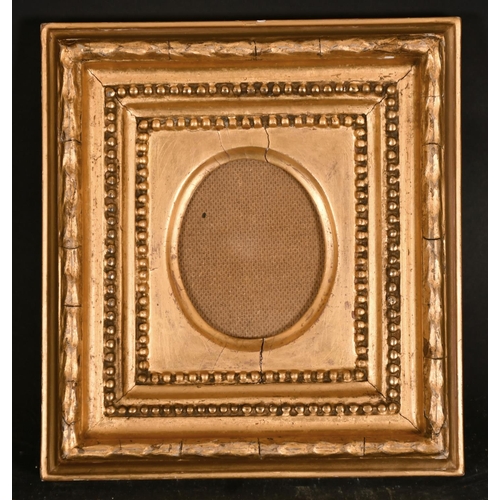 600 - 19th Century English School. A Gilt Composition Frame for a miniature, Oval, rebate 3.5” x 3” (8.9 x... 