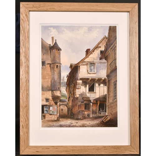 61 - 19th Century English School. Figure by a Church, Watercolour, 8” x 6” (20.2 x 15.2cm) and two others... 