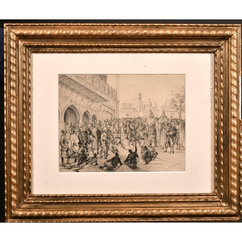 68 - 19th Century French School. “Au Gordon”, General Gordon in Khartoum, Ink, Indistinctly Signed, and I... 