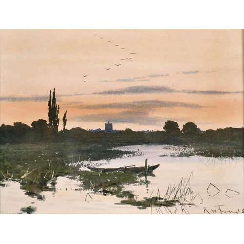 75 - Robert Winter Fraser (1848-1906) British. “Medmenham Abbey, Berkshire”, Watercolour and Gouache, Sig... 