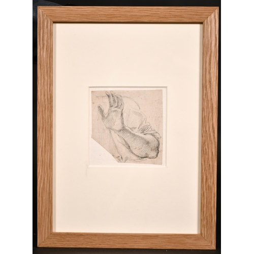 8 - 18th Century Italian School. Study of Hands, Pencil, 5.65” x 2.75” (16.8 x 7cm), and two others by t... 