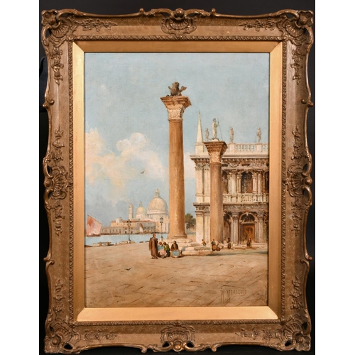 93 - William Meadows (1825-1901) British. St Mark’s Square Venice, Oil on Canvas, Signed, 22” x 16” (55.8... 