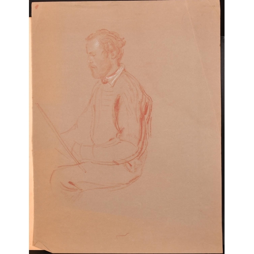 265 - Paul Wyeth (1920-1983) British. Study of a Seated Lady, Crayon, Signed, Unframed, 20.5” x 16.75” (52... 