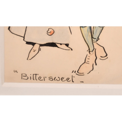 271 - Attributed to Frederick Hall (1860-1948) British. “Bitter Sweet”, Watercolour and Ink, Inscribed, 7.... 