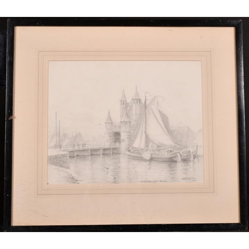 277 - Harold Wyllie (1880-1973) British. “The Amsterdam Gate, Haarlem”, Pencil, Signed, Inscribed and Date... 