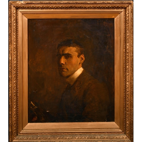 285 - Warwick Reynolds (1880-1926) British. Self Portrait of the Artist holding a Palette, Oil on Canvas, ... 