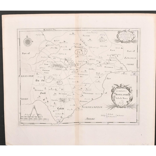 1 - Robert Morden (c.1650-1703) British. “Leicester Shire”, Map, Unframed, 13.5” x 15.75” (34.3 x 40cm),... 