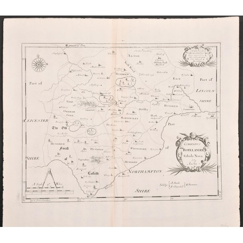 1 - Robert Morden (c.1650-1703) British. “Leicester Shire”, Map, Unframed, 13.5” x 15.75” (34.3 x 40cm),... 