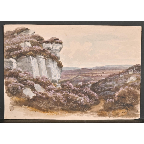 109 - 19th Century English School. “Brimham Rocks”, Watercolour, Inscribed, with another Study verso, Unfr... 