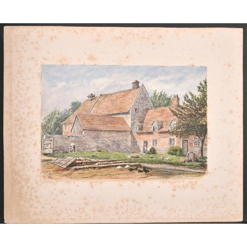 110 - 19th Century English School. “The East End of the Stable”, Watercolour, Signed with Initials ‘F B’, ... 