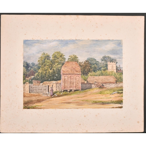 110 - 19th Century English School. “The East End of the Stable”, Watercolour, Signed with Initials ‘F B’, ... 