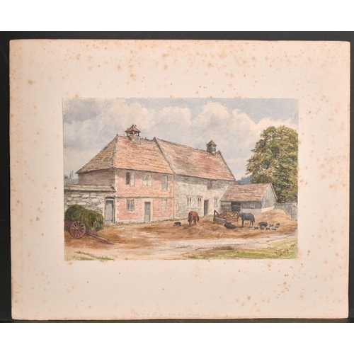 110 - 19th Century English School. “The East End of the Stable”, Watercolour, Signed with Initials ‘F B’, ... 