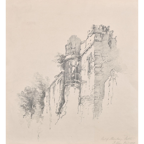 113 - F. Lave (19th Century) British. “Part of Thornbury Castle”, Pencil, Signed, Inscribed and Dated Janu... 