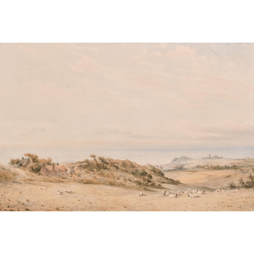 118 - John Thorpe (act.1834-1873) British. ‘View over South Downs, towards Newhaven’, Watercolour, Signed ... 