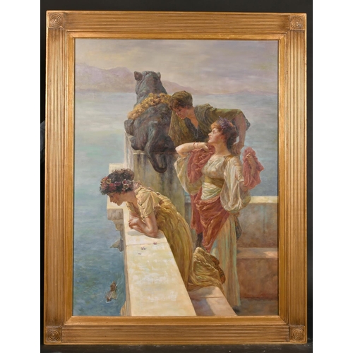 137 - After Lawrence Alma-Tadema (1836-1912) British.  “Coign of Vantage”, Oil on Canvas, 40” x 30” (101.6... 