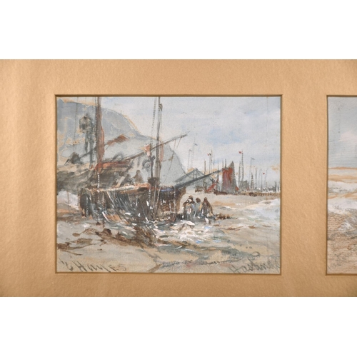 150 - Edwin Hayes (1819-1904) British. “Hastings”, a Beach Scene with Figures and Boats, Watercolour, Sign... 