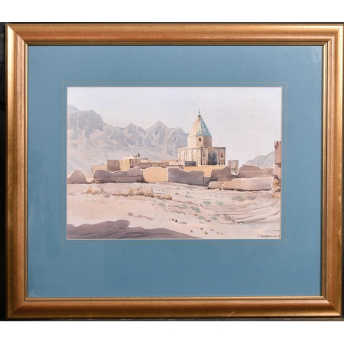 172 - Yervand Nahapetian (1916-2006) Iranian. Study of Ruins in a Desert, Watercolour, Signed and Dated ’4... 