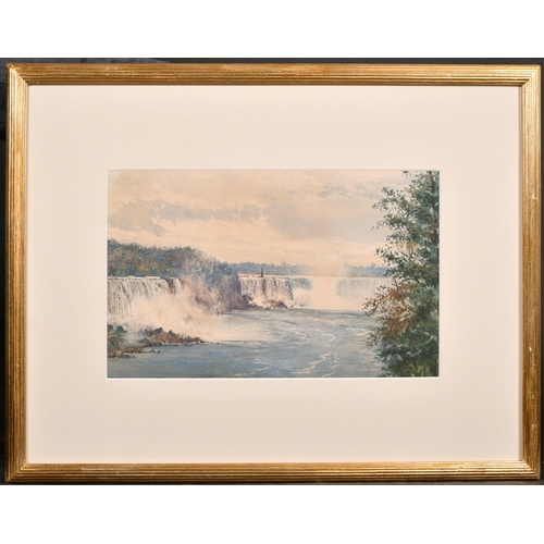 174 - 19th Century Canadian School. ‘Niagara Falls showing the Terrapin Tower’, Watercolour, 8.25” x 13.5”... 