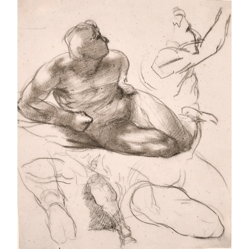 182 - Bryan Edward Duppa (1804-1866) Irish. Study of a Naked Figure, Charcoal, 10.25” x 8.75” (26 x 22.2cm... 