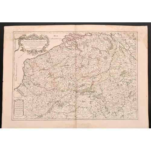 2 - After Guillaume Sanson de Abbeville (1633-1703) French. “Les Provinces des Bays Catholiques”, Map, U... 