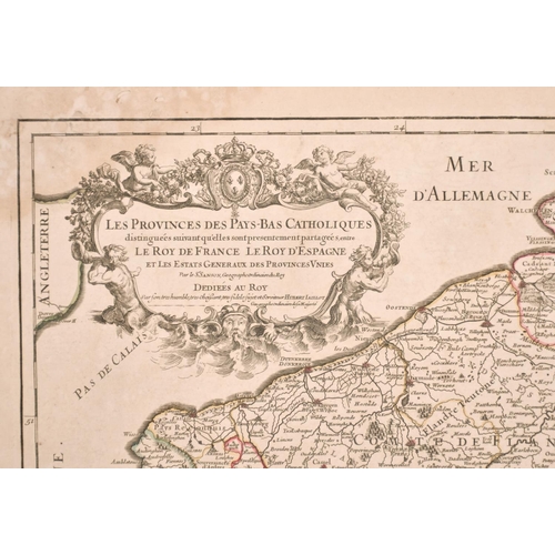 2 - After Guillaume Sanson de Abbeville (1633-1703) French. “Les Provinces des Bays Catholiques”, Map, U... 