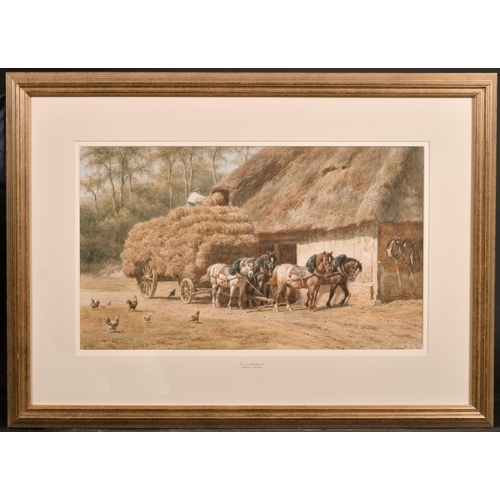 228 - Willem Karel Nakken (1835-1926) Dutch. Unloading the Harvest, Watercolour, Signed and Dated ’96, 12.... 