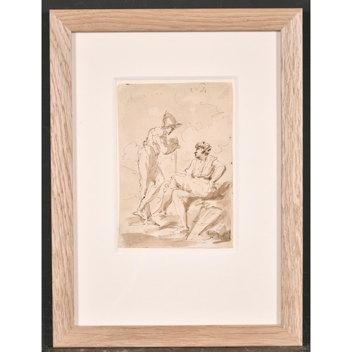 23 - 19th Century English School. Study of Don Quixote, Ink and Wash, 6” x 4” (15.2 x 10.2cm) and three o... 