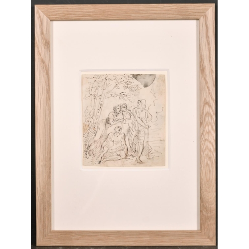 23 - 19th Century English School. Study of Don Quixote, Ink and Wash, 6” x 4” (15.2 x 10.2cm) and three o... 