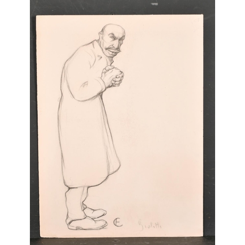 241 - Ezio Castellucci (1879-?) Italian. “Giolitti”, a Caricature of a Standing Man, Pencil, Signed with M... 