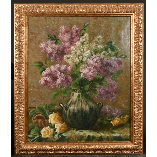 259 - Eugene van Mierlo (1880-1972) Belgian. Still Life of Flowers in a Vase, Oil on Canvas, Signed, 31.75... 