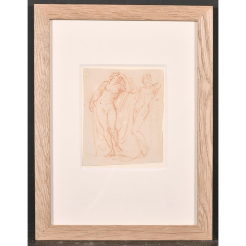 27 - Attributed to Jean-Honore Fragonard (1732-1806) French. Study of Naked Figures, Sanguine, 5” x 4” (1... 