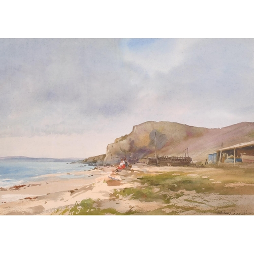 300 - Ashton Cannell (1927-1994) British. ‘Isle of Man’, a Beach Scene, Watercolour, Signed, and Inscribed... 