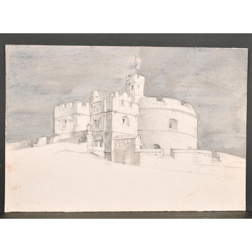 302 - Denis William Reed (1917-1979) British. Sketch of Pendennis Castle near Falmouth, Cornwall, Watercol... 