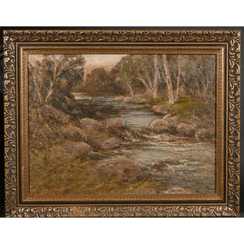 321 - 20th Century English School. A River Landscape, Oil on Board, 17.5” x 23” (44.5 x 58.4cm)