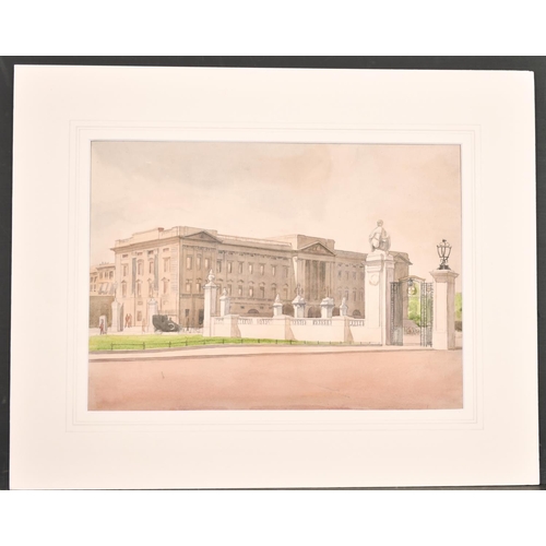 356 - James Stroudley (1906-1988) British. “Buckingham Palace”, Watercolour, Signed verso, and Inscribed o... 