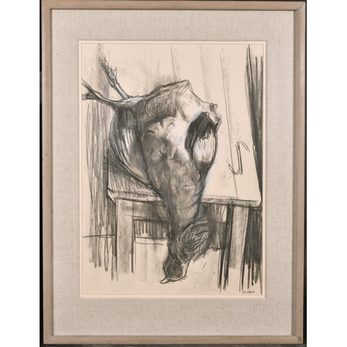 359 - Peter Coker (1926-2004) British. “Study – Chicken on Table”, Charcoal, Signed and Dated ’55, and Ins... 